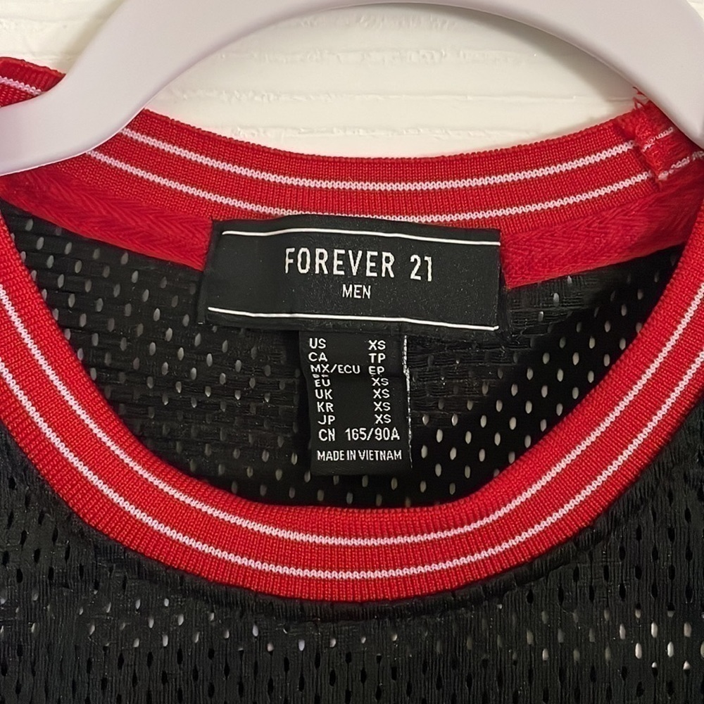 Forever 21 Men Jersey-like shirt - Black/Red/White - XS - Picture 7 of 8